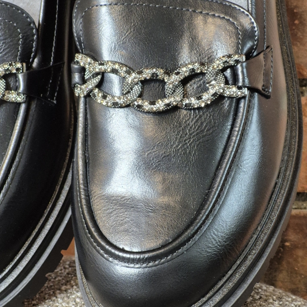 NEW Penn by Penningtons Chunky Chain Loafers Wide Width 11WW - Picture 5 of 11